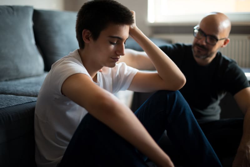 Teenager and parent